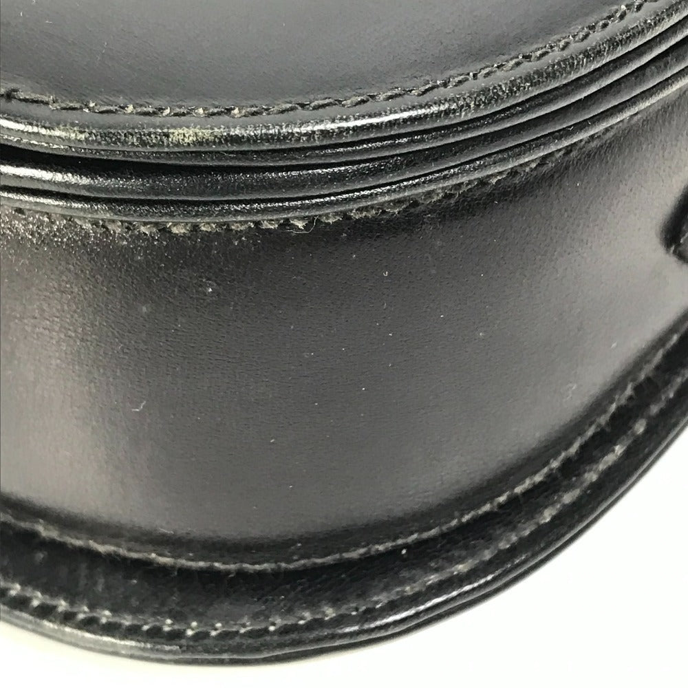 GUCCI Shoulder Bag leather black Old Gucci horsebit old gucci