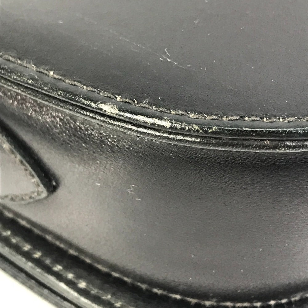 GUCCI Shoulder Bag leather black Old Gucci horsebit old gucci