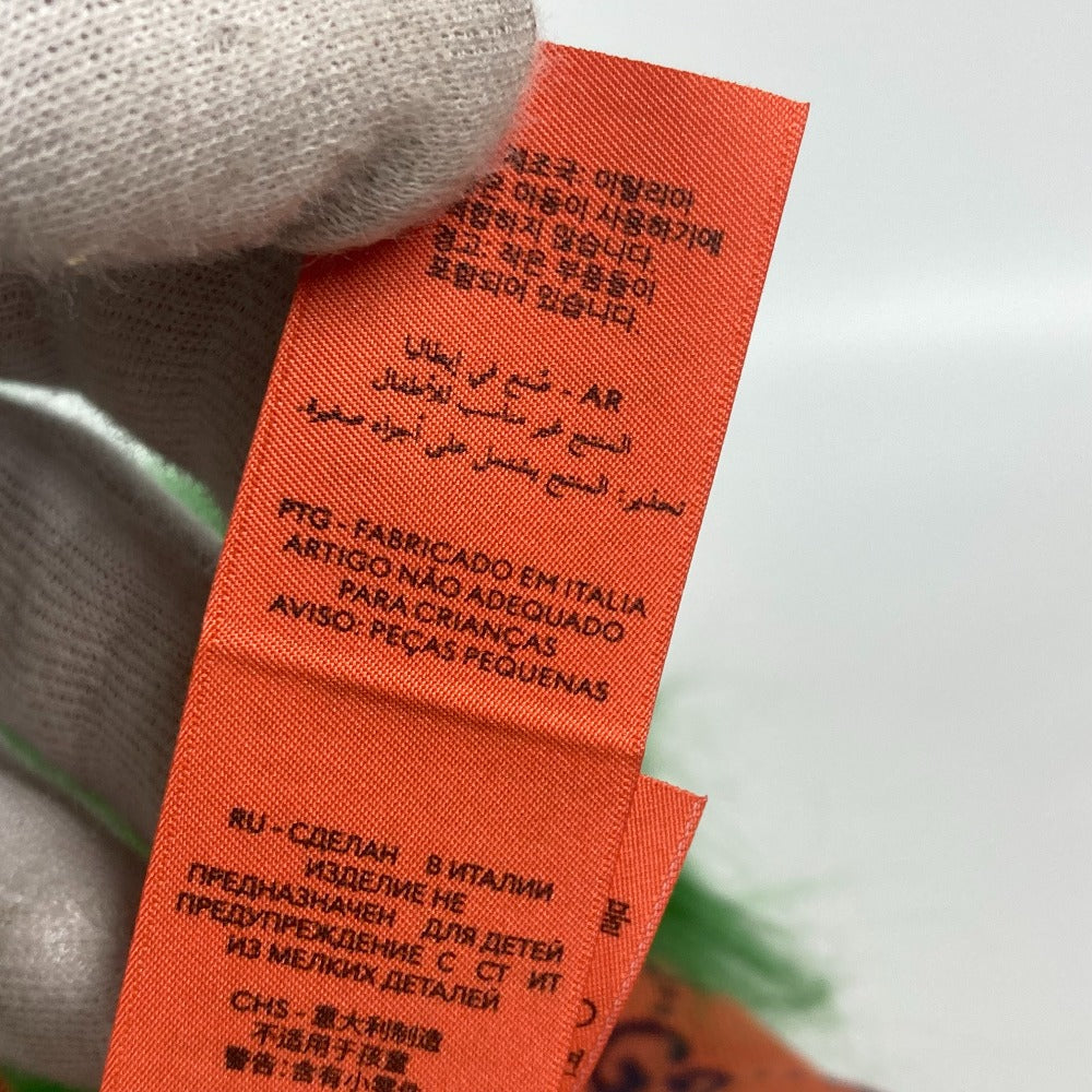 GUCCI Plush Doll 670235 GG canvas green GG Decorative Lion Women Used Authentic