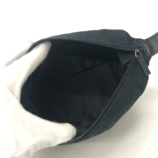 GUCCI Pouch 039-1147 canvas black GGpattern mini bag