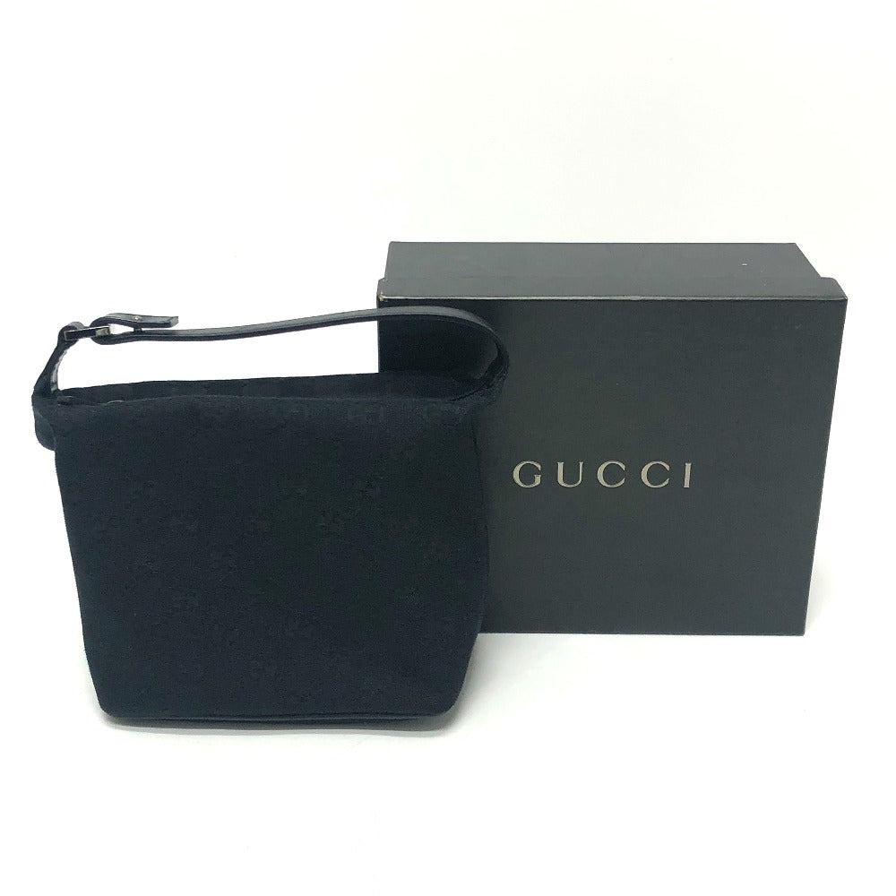 GUCCI Pouch 039-1147 canvas black GGpattern mini bag
