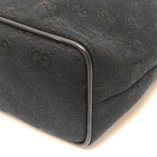 GUCCI Pouch 039-1147 canvas black GGpattern mini bag