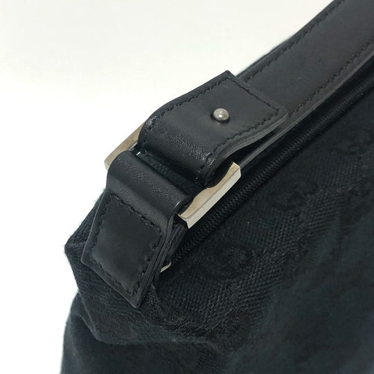 GUCCI Pouch 039-1147 canvas black GGpattern mini bag