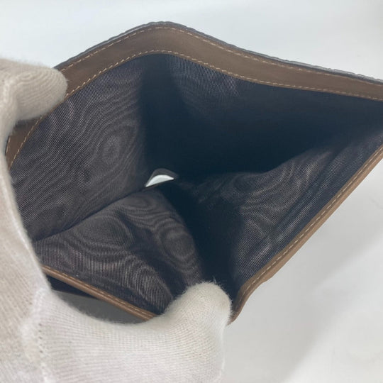 GUCCI passport case 346079 leather Brown Guccissima logo mens Used Authentic