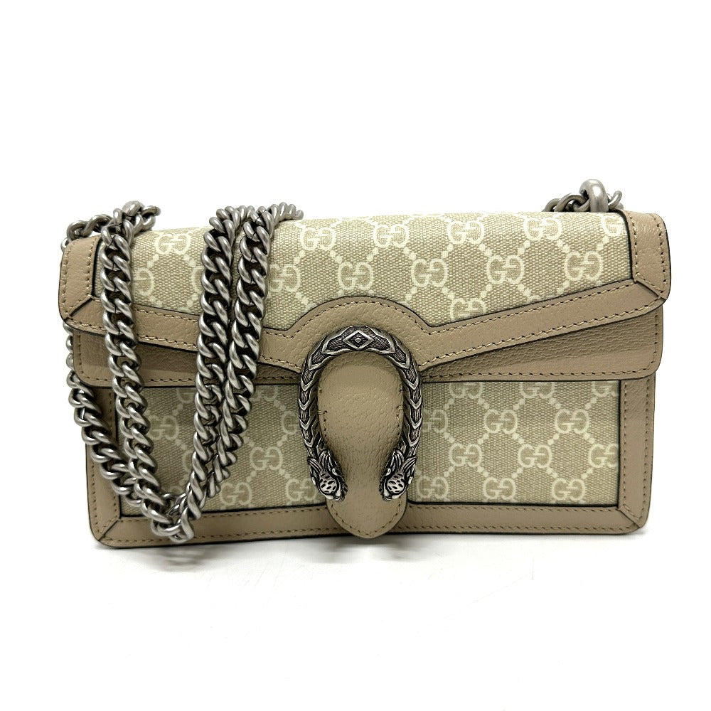 GUCCI Shoulder Bag 499623 GG Supreme Canvas beige GG Dionysus