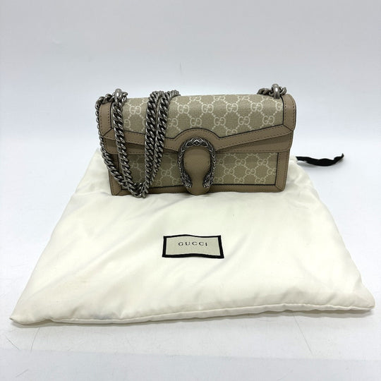 GUCCI Shoulder Bag 499623 GG Supreme Canvas beige GG Dionysus