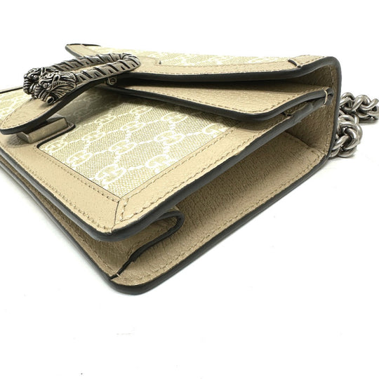 GUCCI Shoulder Bag 499623 GG Supreme Canvas beige GG Dionysus