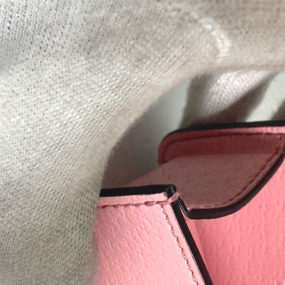 GUCCI key ring 692956 leather pink pet dog puppy dog Etiquette Bag Holder Women Used Authentic