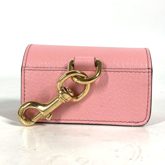 GUCCI key ring 692956 leather pink pet dog puppy dog Etiquette Bag Holder Women Used Authentic