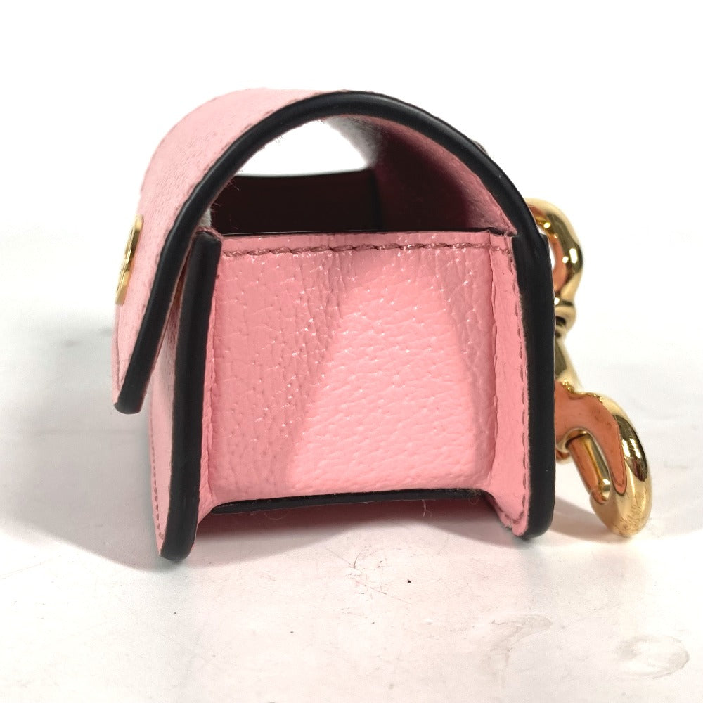 GUCCI key ring 692956 leather pink pet dog puppy dog Etiquette Bag Holder Women Used Authentic