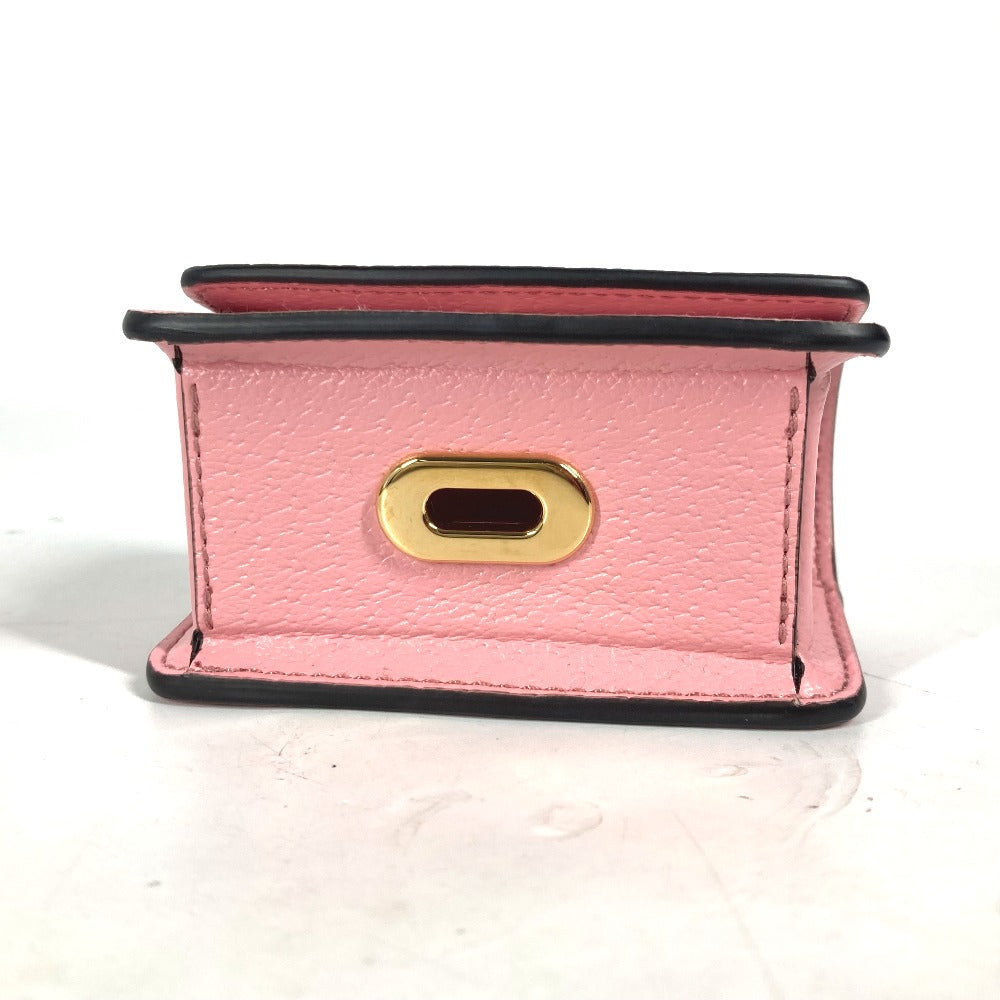 GUCCI key ring 692956 leather pink pet dog puppy dog Etiquette Bag Holder Women Used Authentic