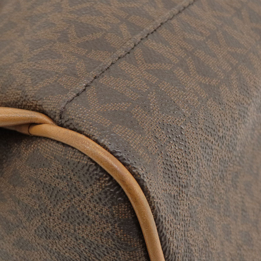 MICHAEL KORS Backpack PVC Brown MK signature Women Used Authentic