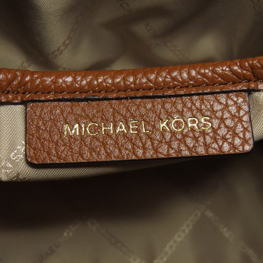 MICHAEL KORS Handbag leather Brown logoMetal 2WAY Women Used Authentic