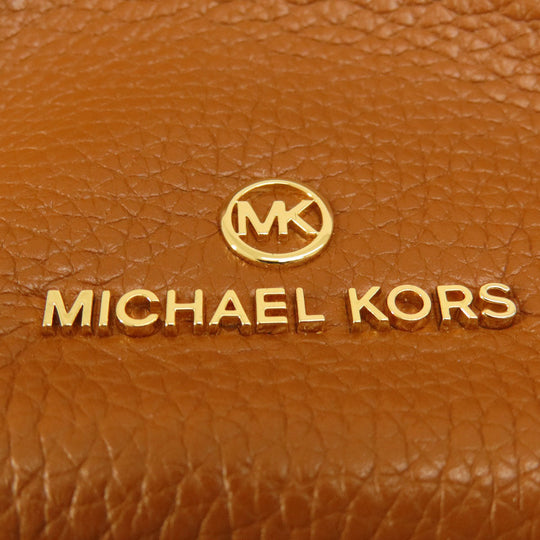 MICHAEL KORS Handbag leather Brown logoMetal 2WAY Women Used Authentic