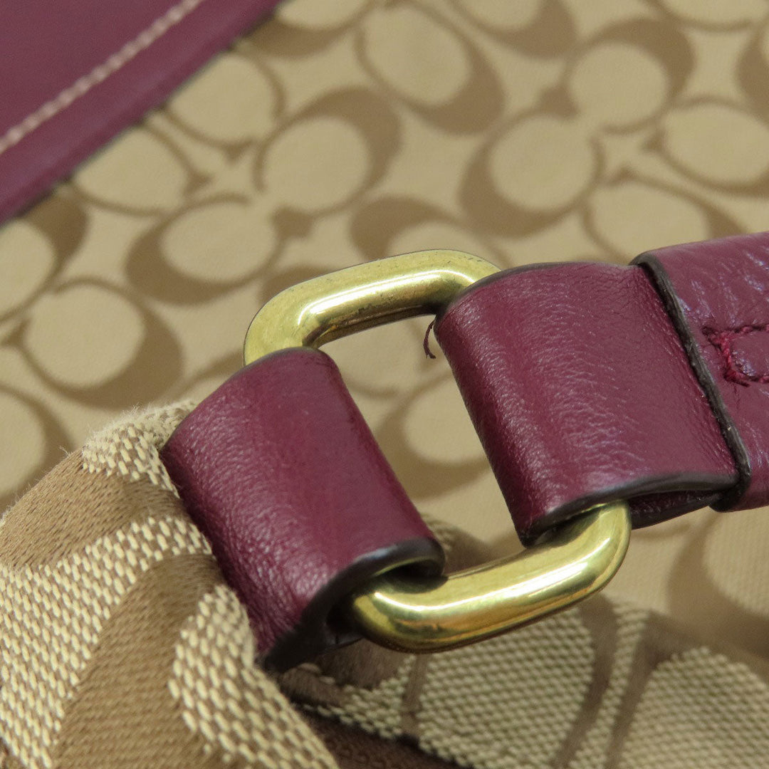 COACH Handbag F23279 canvas beige Signature 2WAY