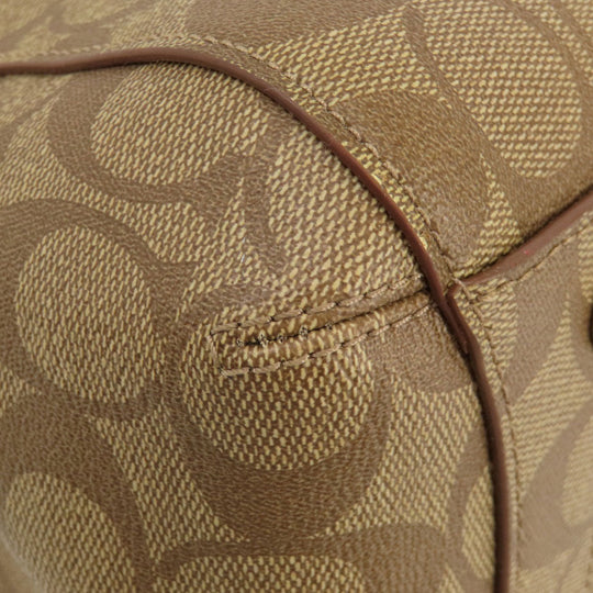 COACH Tote Bag F34608 PVC Brown Signature 2WAY