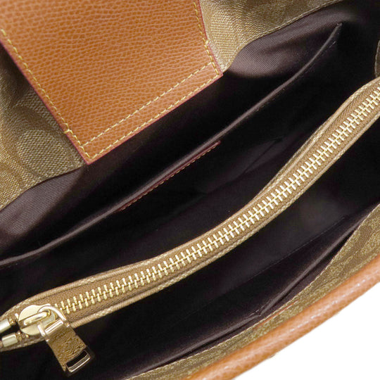 COACH Tote Bag F34608 PVC Brown Signature 2WAY