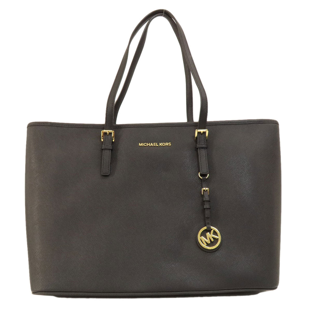 MICHAEL KORS Tote Bag leather Brown logo Women Used Authentic