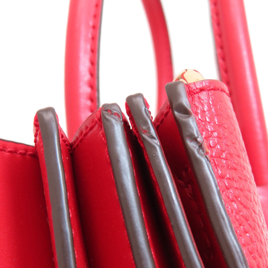 MICHAEL KORS Handbag leather Red 2WAY Women Used Authentic