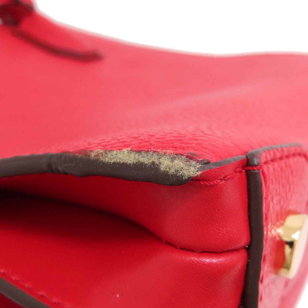 MICHAEL KORS Handbag leather Red 2WAY Women Used Authentic
