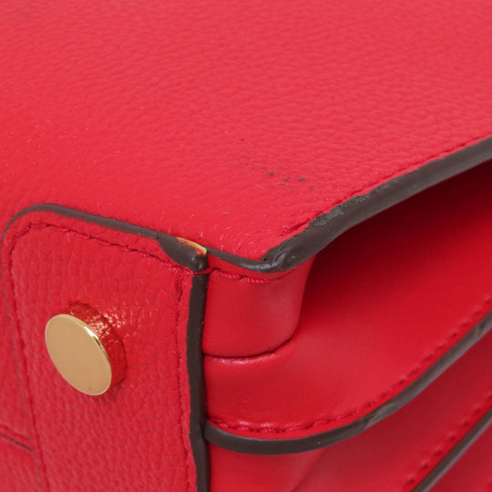 MICHAEL KORS Handbag leather Red 2WAY Women Used Authentic
