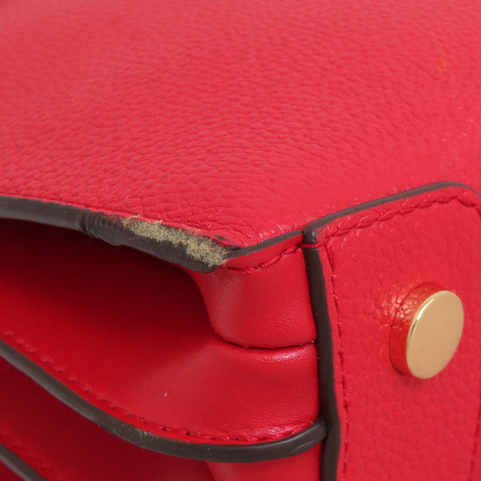 MICHAEL KORS Handbag leather Red 2WAY Women Used Authentic