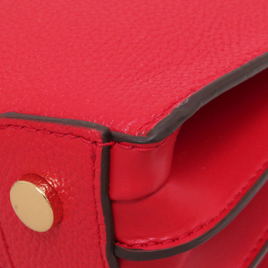 MICHAEL KORS Handbag leather Red 2WAY Women Used Authentic