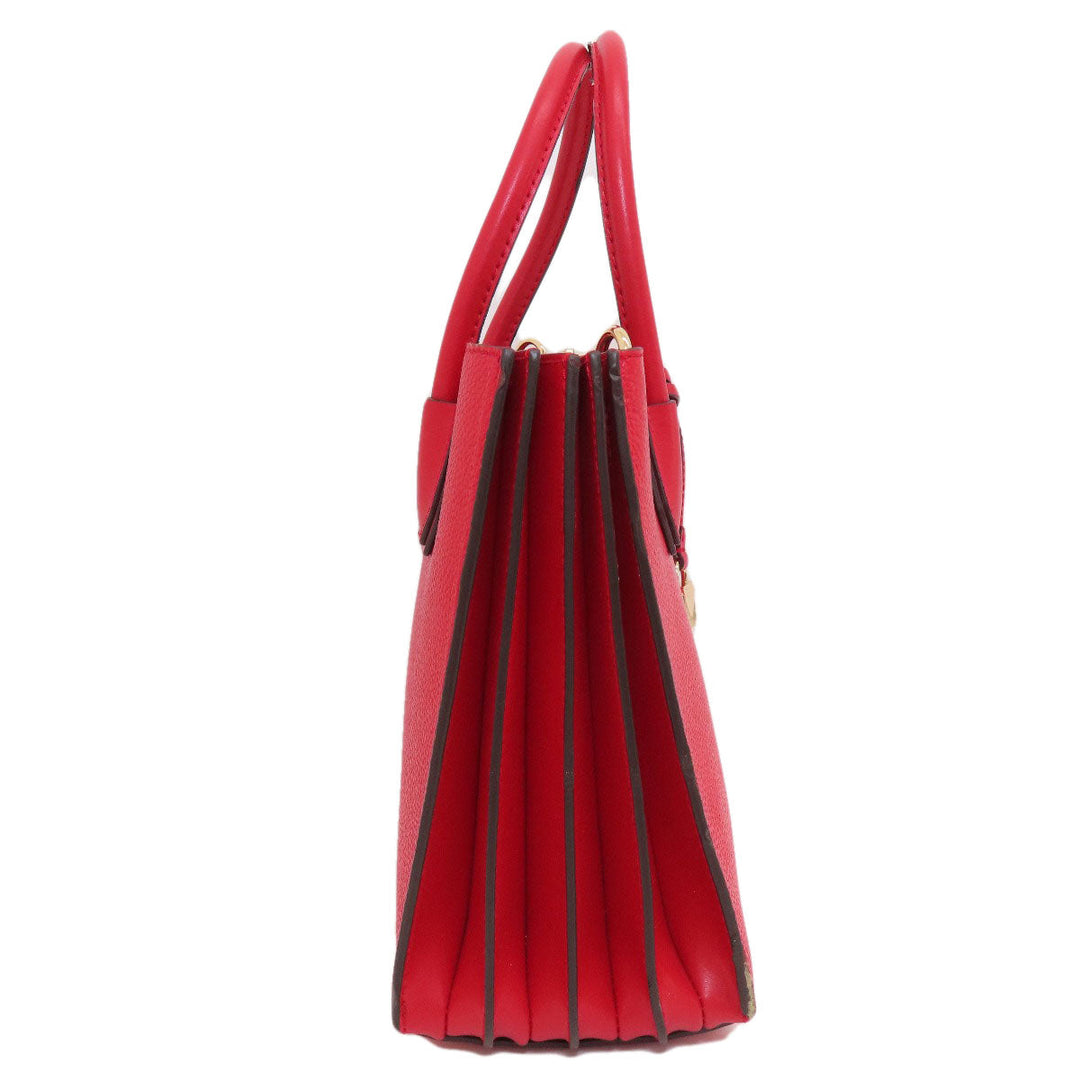 MICHAEL KORS Handbag leather Red 2WAY Women Used Authentic