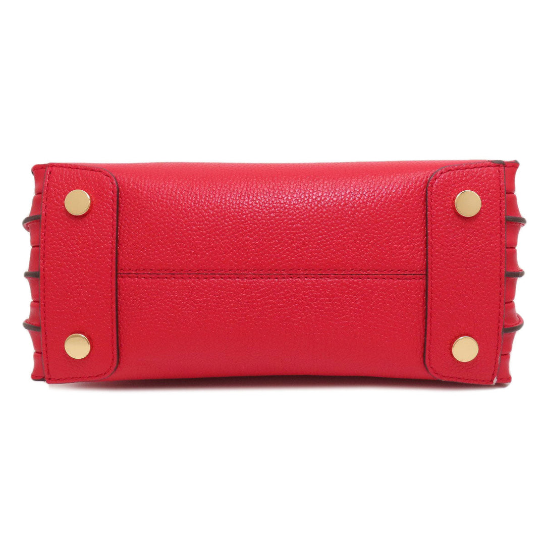 MICHAEL KORS Handbag leather Red 2WAY Women Used Authentic