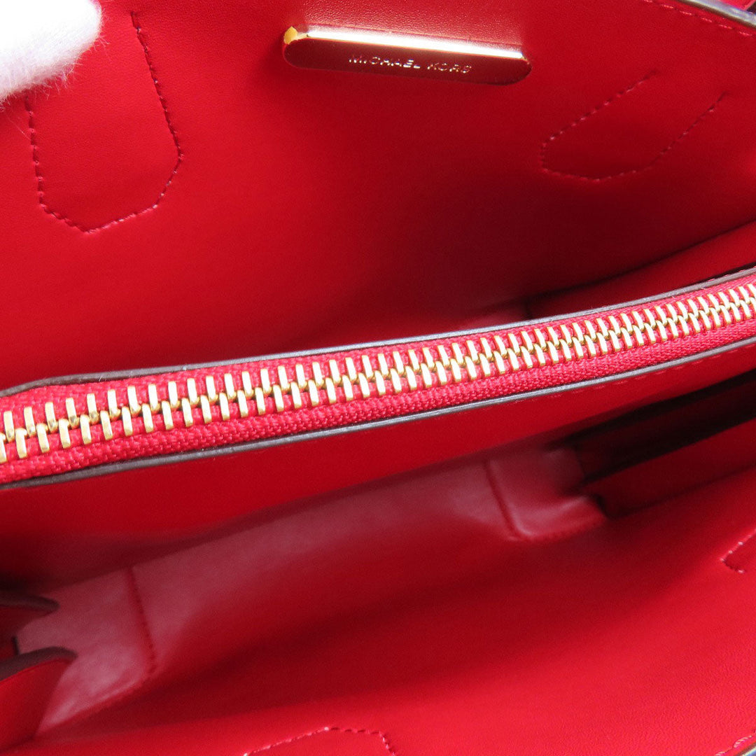 MICHAEL KORS Handbag leather Red 2WAY Women Used Authentic
