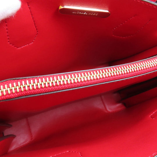 MICHAEL KORS Handbag leather Red 2WAY Women Used Authentic