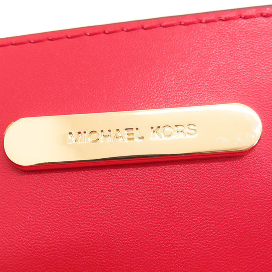 MICHAEL KORS Handbag leather Red 2WAY Women Used Authentic
