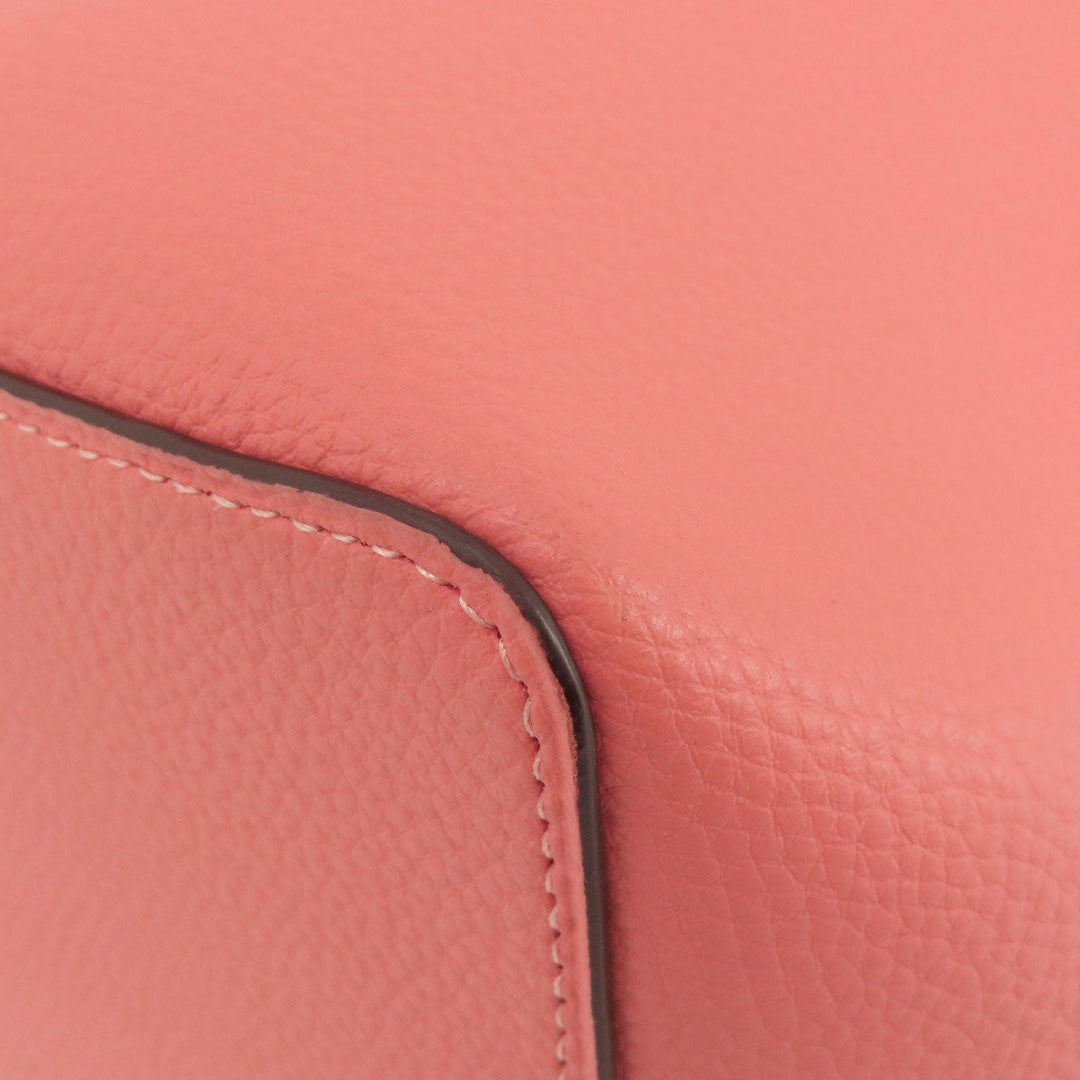 COACH Handbag 91122 leather pink 2WAY Women Used Authentic