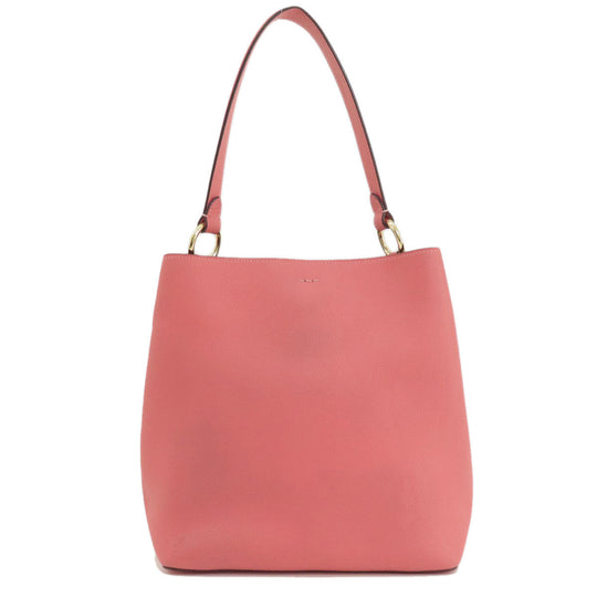 COACH Handbag 91122 leather pink 2WAY Women Used Authentic