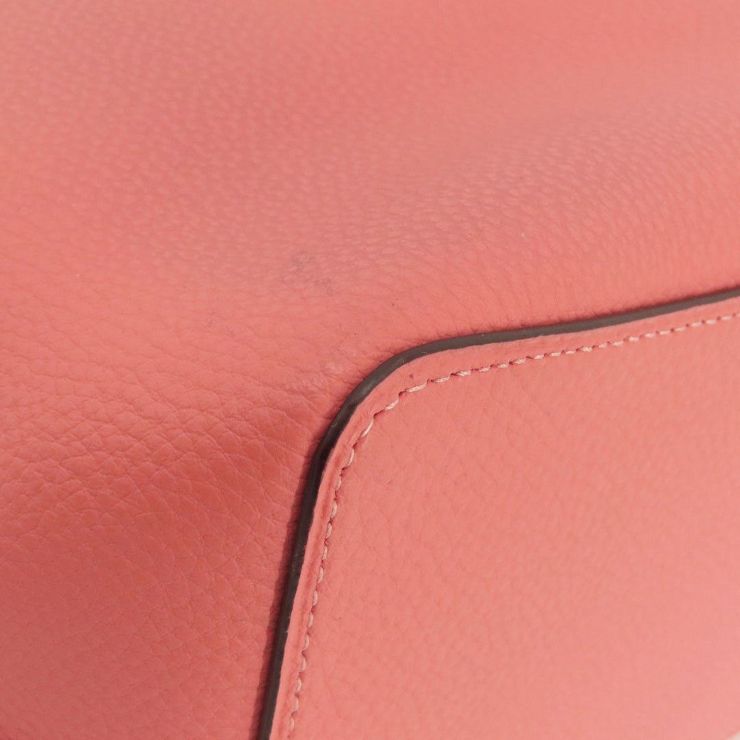 COACH Handbag 91122 leather pink 2WAY Women Used Authentic