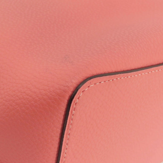 COACH Handbag 91122 leather pink 2WAY Women Used Authentic