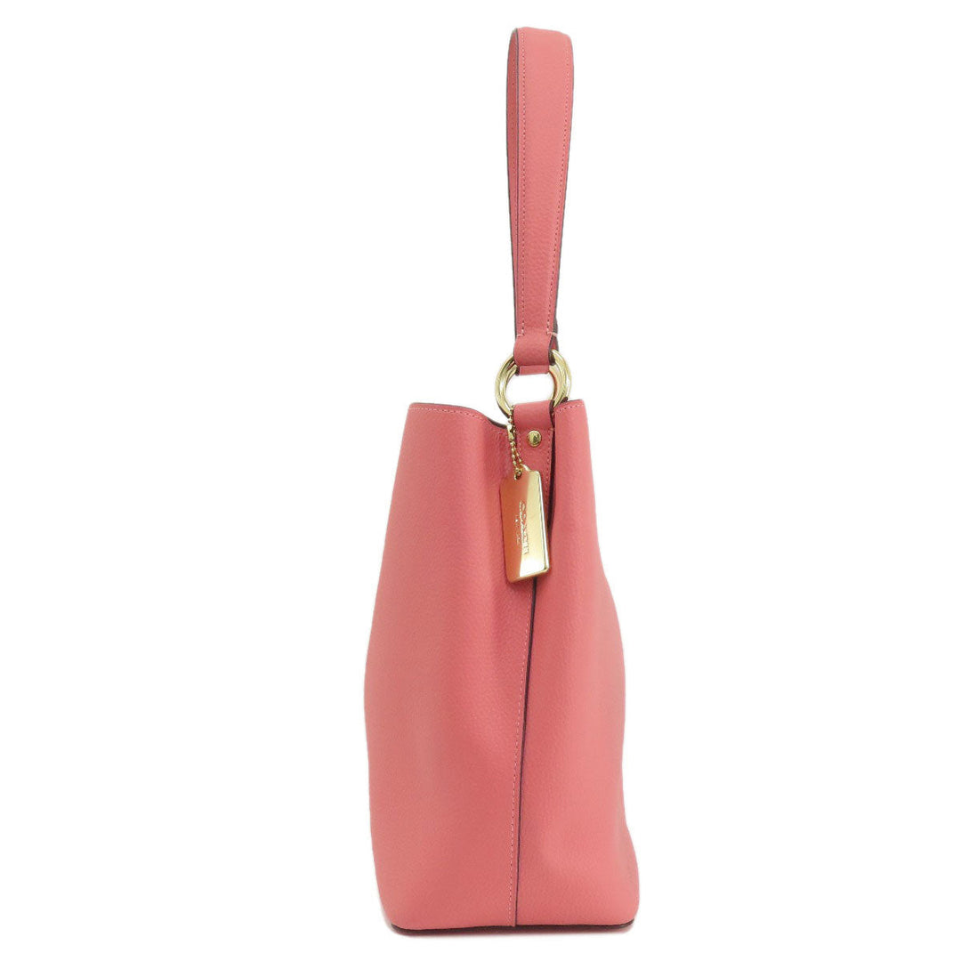 COACH Handbag 91122 leather pink 2WAY Women Used Authentic