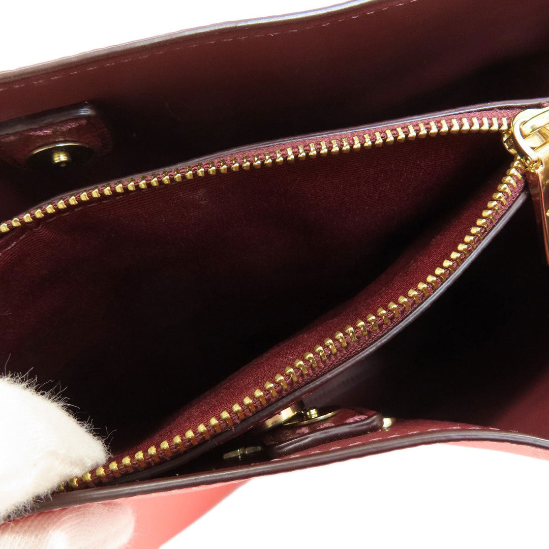 COACH Handbag 91122 leather pink 2WAY Women Used Authentic