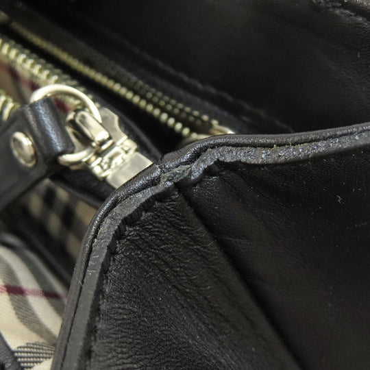 BURBERRY Handbag leather black logo