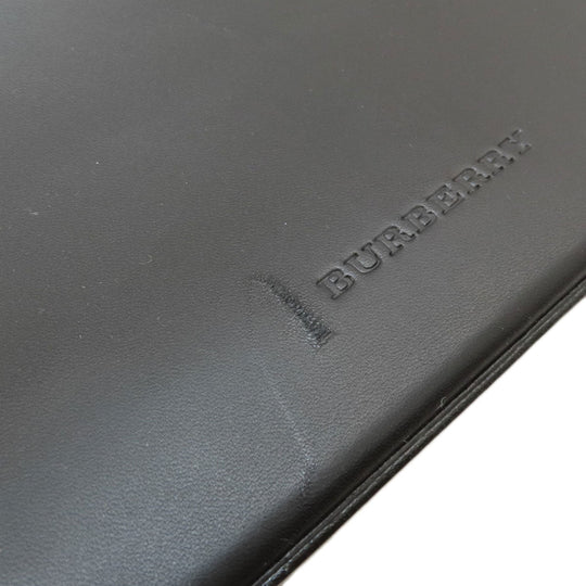 BURBERRY Handbag leather black logo