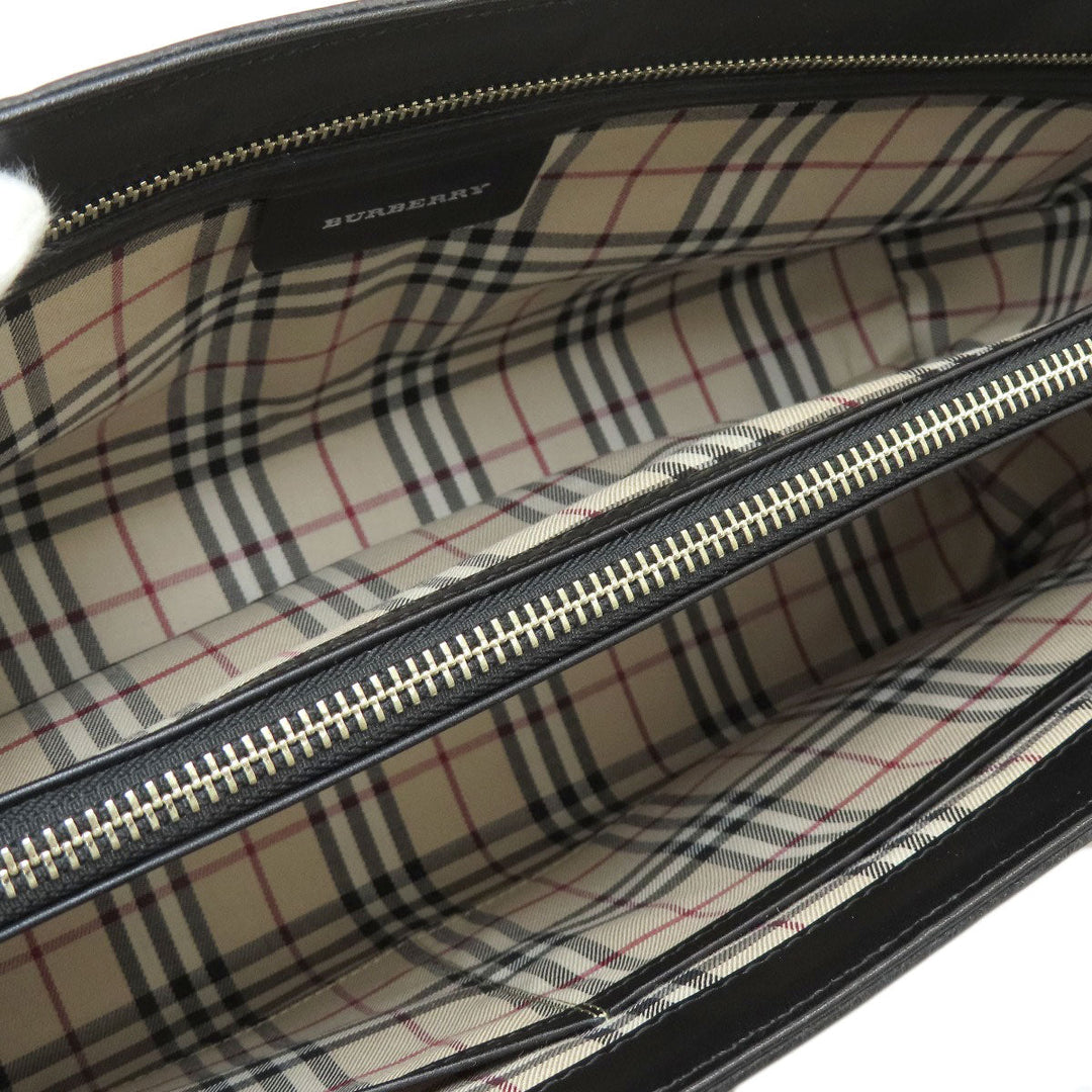 BURBERRY Handbag leather black logo