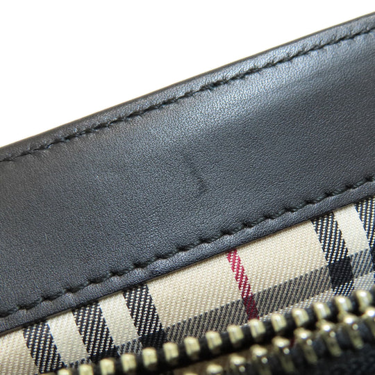 BURBERRY Handbag leather black logo