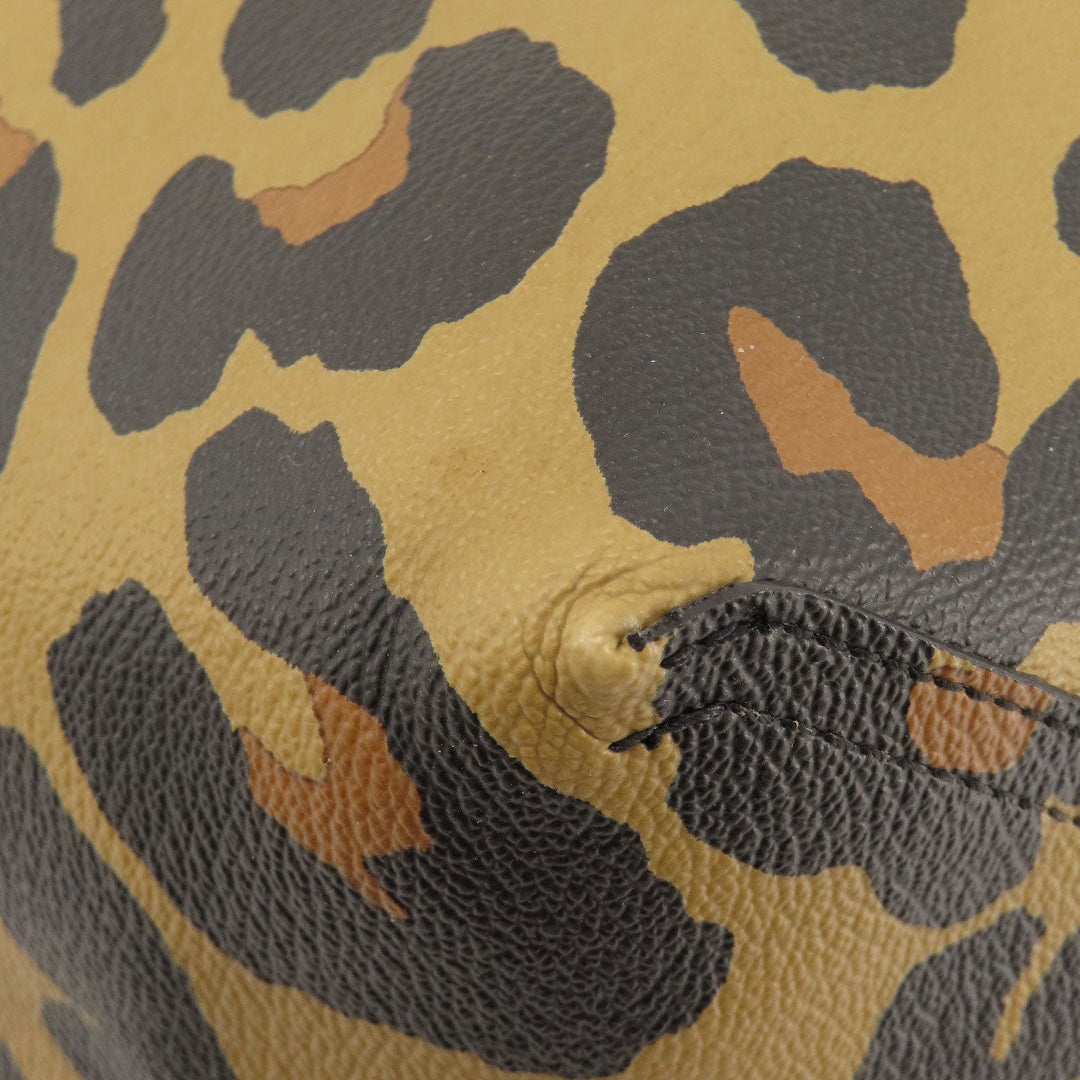 COACH Tote Bag PVC Brown reversible Women Used Authentic