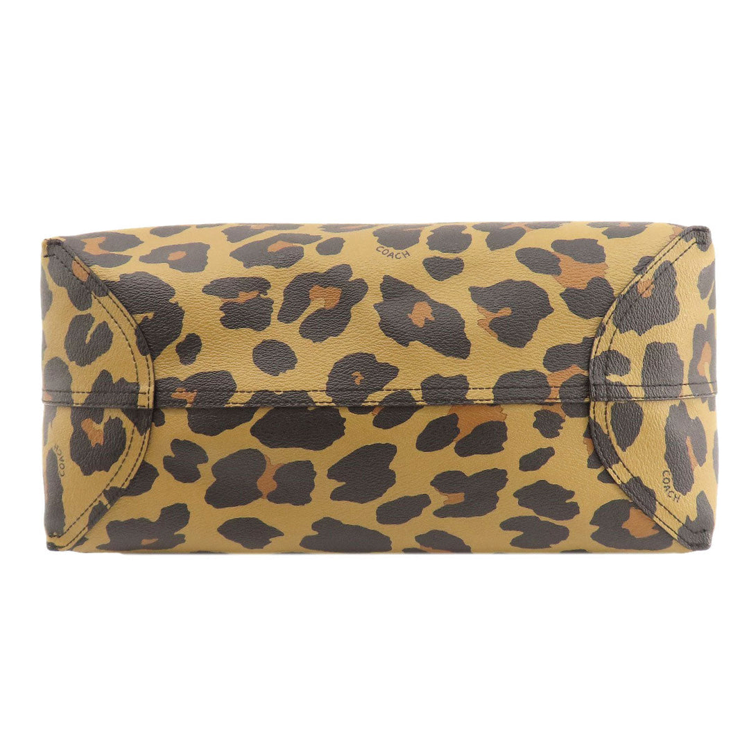 COACH Tote Bag PVC Brown reversible Women Used Authentic