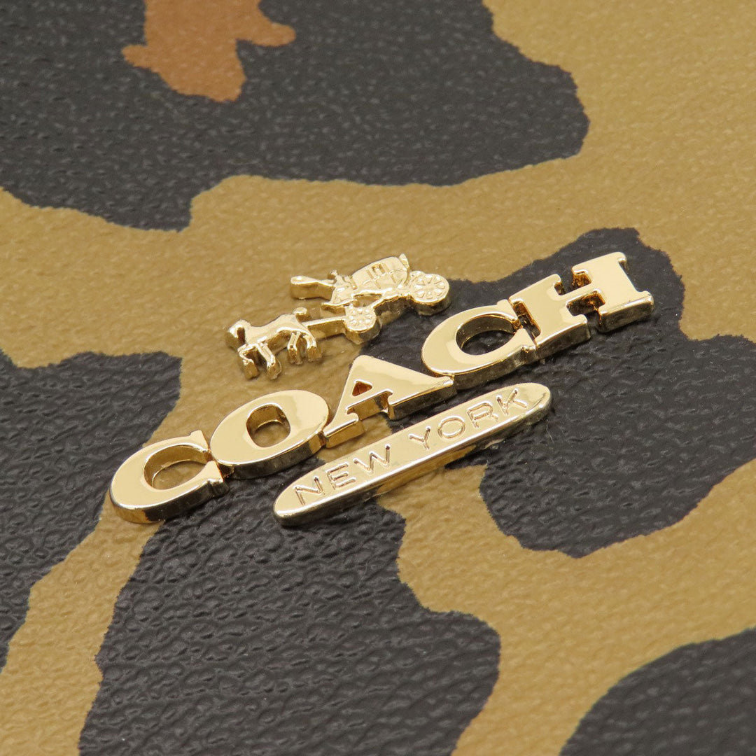 COACH Tote Bag PVC Brown reversible Women Used Authentic