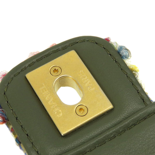 CHANEL Shoulder Bag Tweed multicolor ChainShoulder COCO Mark Gold Metal Women Used Authentic