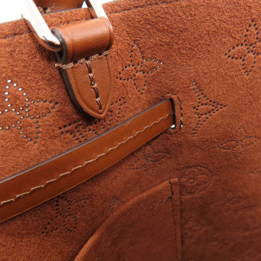 LOUIS VUITTON Tote Bag Mahina leather beige girolatta creme Women Used Authentic