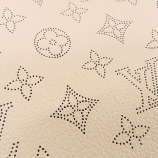 LOUIS VUITTON Tote Bag Mahina leather beige girolatta creme Women Used Authentic