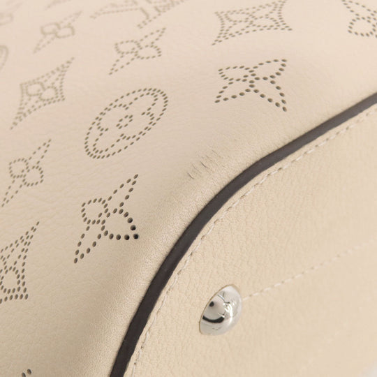 LOUIS VUITTON Tote Bag Mahina leather beige girolatta creme Women Used Authentic