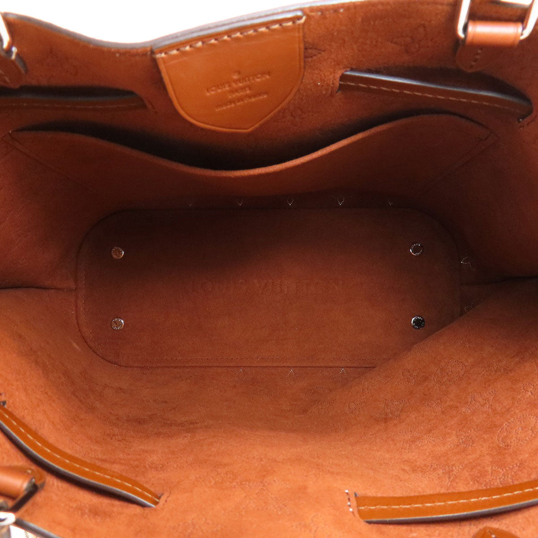 LOUIS VUITTON Tote Bag Mahina leather beige girolatta creme Women Used Authentic